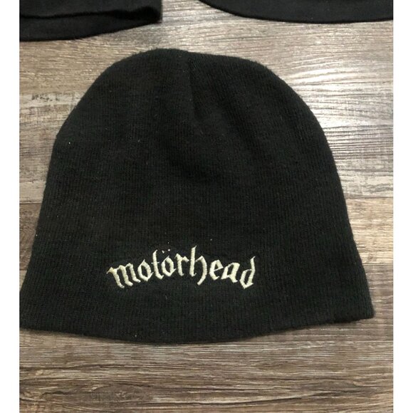 Motorhead Black Beanie Skull Sock Hat Lot of 3 Heavy Metal Music - Picture 2 of 5